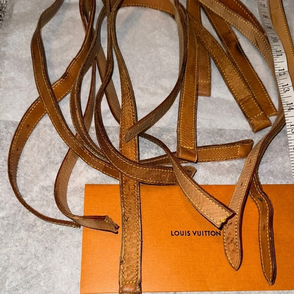 13 Louis Vuitton Tan Leather Strap SCRAPS sku-13​ - Picture 3 of 12